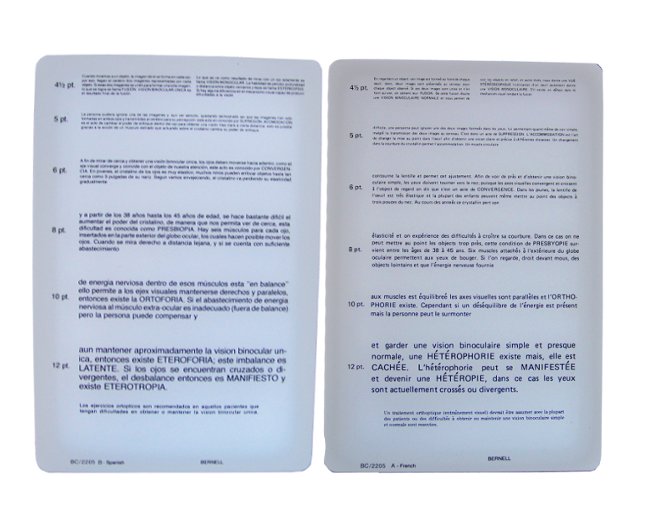 BC2205 Spanish/French Reading Card