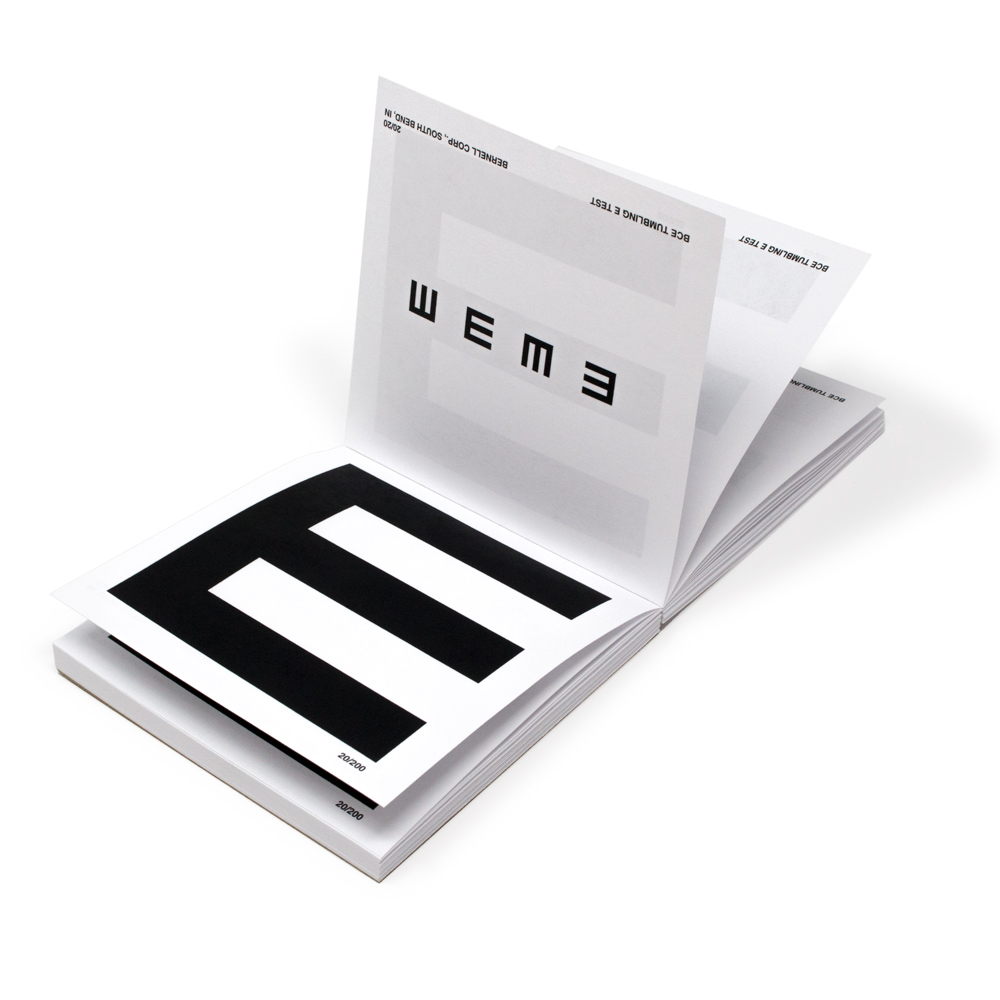 BCE Tumbling E Test Pad