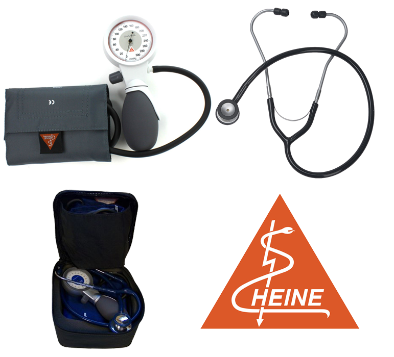 Heine Gamma G5 with Adult Cuff, Heine 3.2 Stethoscope and Sphyg/Steth Combination Carrying Case