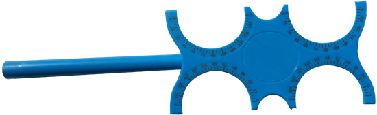 Pediatric Eight Well Flipper with Laser Axis Markings (Blue)