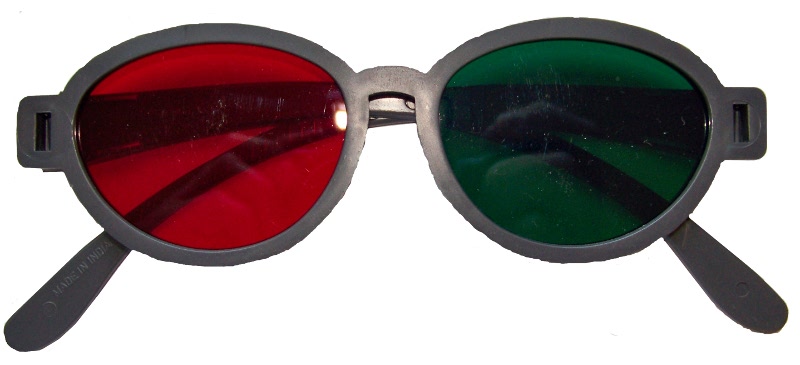 Red/Green Glasses (Single Pair)